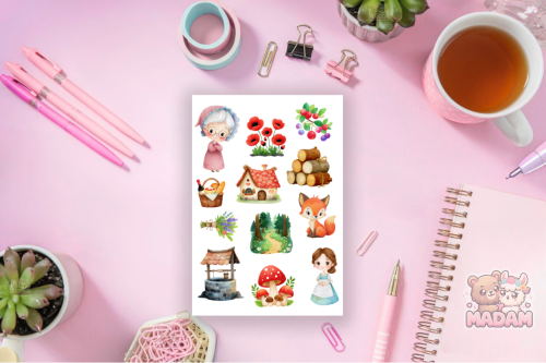 Naklejki foliowe 13x19 Wakacje u Babci w Leśnej Chatce MaDam Creative