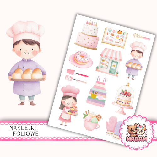 Naklejki foliowe 13x19 Urocza Piekarnia vol. 2 MaDam Creative