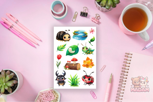 Naklejki foliowe 13x19 Owadki z Ogrodu MaDam Creative