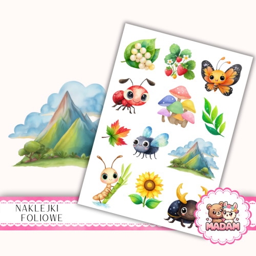 Naklejki foliowe 13x19 Owadki z Ogrodu vol. 2 MaDam Creative