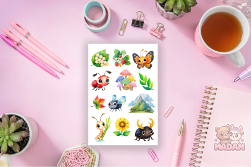 Naklejki foliowe 13x19 Owadki z Ogrodu vol. 2 MaDam Creative