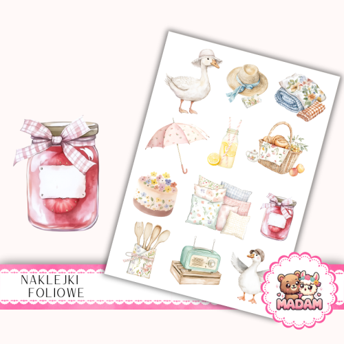 Naklejki foliowe 13x19 Słodka Gąska MaDam Creative
