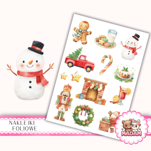 Naklejki foliowe 13x19 Świąteczne Elfy vol. 2 MaDam Creative