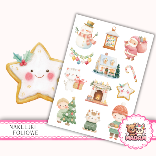Naklejki foliowe 13x19 Boże Narodzenie MaDam Creative