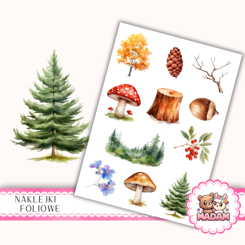 Naklejki foliowe 13x19 Leśny Świat MaDam Creative