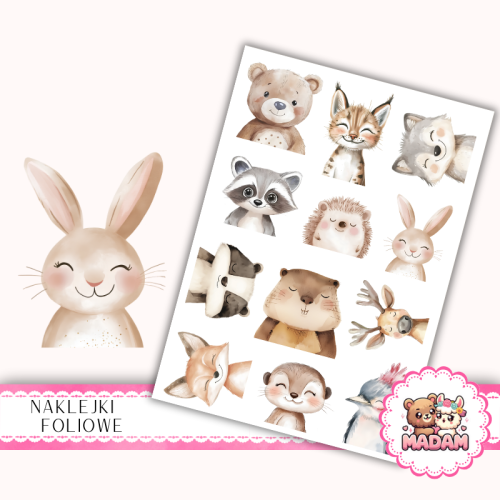 Naklejki foliowe 13x19 Leśne Portrety MaDam Creative