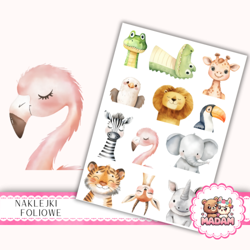Naklejki foliowe 13x19 Safari Portrety MaDam Creative