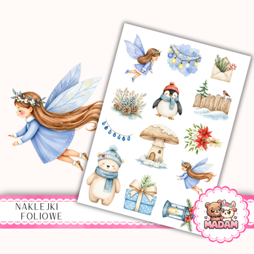 Naklejki foliowe 13x19 Świąteczna Wróżka MaDam Creative