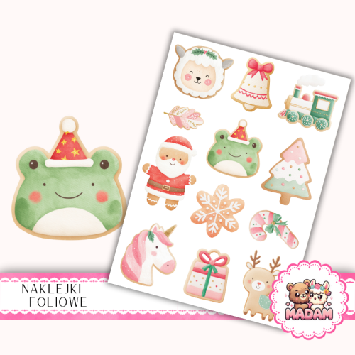Naklejki foliowe 13x19 Świąteczne Ciasteczka vol. 2 MaDam Creative