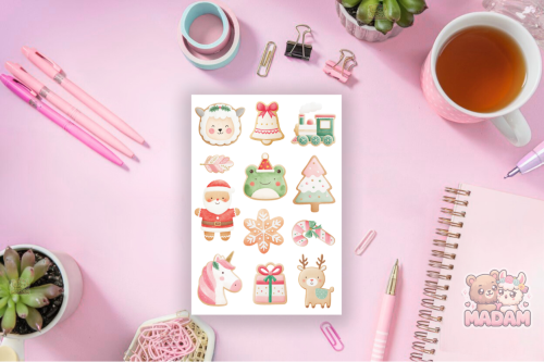 Naklejki foliowe 13x19 Świąteczne Ciasteczka vol. 2 MaDam Creative