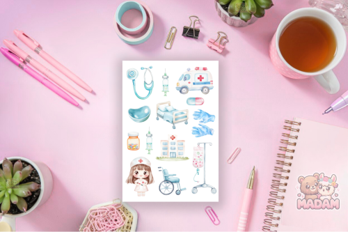 Naklejki foliowe 13x19 Szpital MaDam Creative