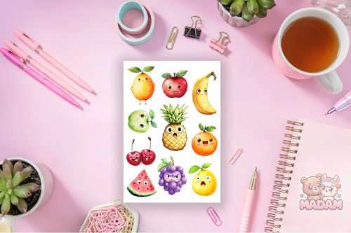 Naklejki foliowe 13x19 Owoce do Klasy MaDam Creative