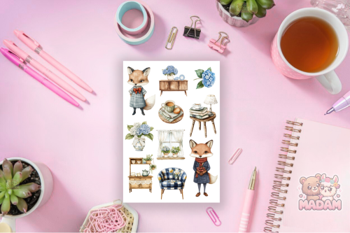 Naklejki foliowe 13x19 Domek Państwa Lisków MaDam Creative