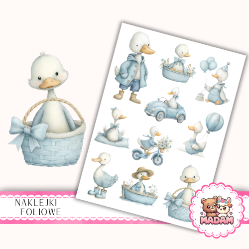Naklejki foliowe 13x19 Błękitna Gąska MaDam Creative