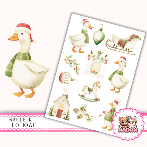 Naklejki foliowe 13x19 Świąteczna Gąska vol. 3 MaDam Creative