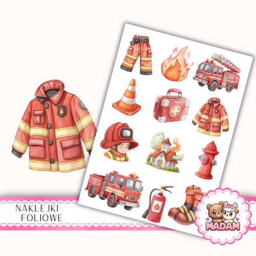 Naklejki foliowe 13x19 Strażacy vol. 2 MaDam Creative