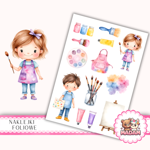 Naklejki foliowe 13x19 Mali Artyści MaDam Creative