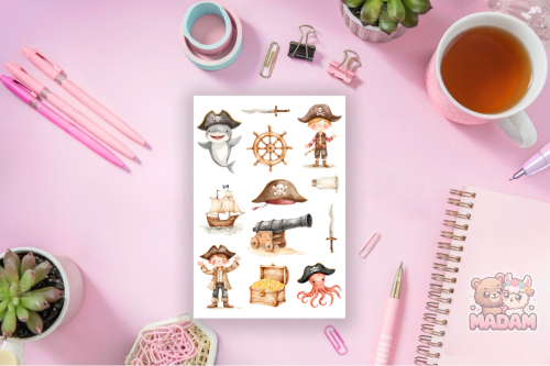 Naklejki foliowe 13x19 Mali Piraci MaDam Creative