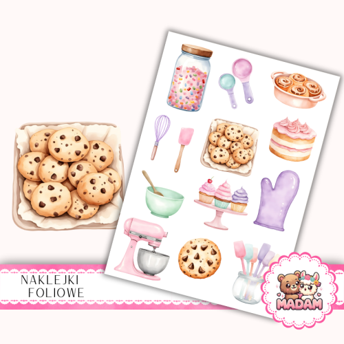 Naklejki foliowe 13x19 Cukiernia MaDam Creative