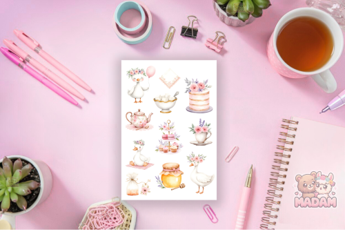 Naklejki foliowe 13x19 Gąska na Herbatce MaDam Creative