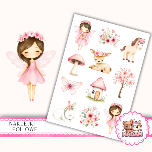 Naklejki foliowe 13x19 Wróżka MaDam Creative