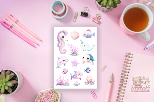 Naklejki foliowe 13x19 Pastelowe Morze MaDam Creative
