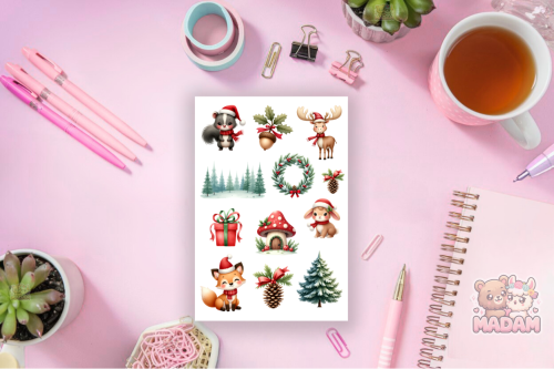 Naklejki foliowe 13x19 Leśne Święta MaDam Creative