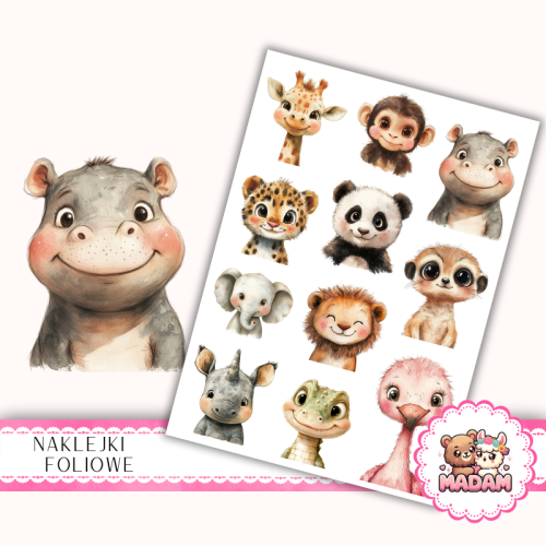 Naklejki foliowe 13x19 Safari Portrety MaDam Creative
