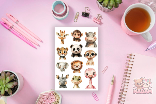 Naklejki foliowe 13x19 Safari Portrety MaDam Creative