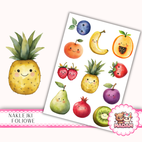 Naklejki foliowe 13x19 Jedzenie Kawaii vol. 5 MaDam Creative