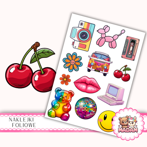 Naklejki foliowe 13x19 Retro Groovy MaDam Creative