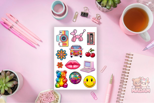 Naklejki foliowe 13x19 Retro Groovy MaDam Creative