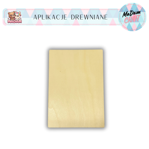 Kształty drewniane prostokąt zaokrąglony podkładka 12x17 cm, MaDam Creative