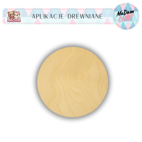 Kształty drewniane Koło podkładka 10 cm, MaDam Creative