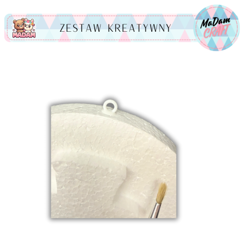 Zestaw kreatywny do malowania bałwan koło Boże Narodzenie, Madam Creative