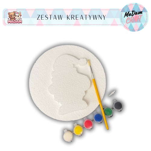 Zestaw kreatywny do malowania mikołaj koło Boże Narodzenie, Madam Creative