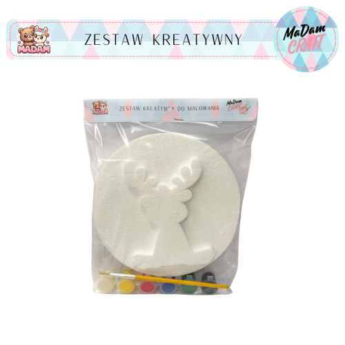 Zestaw kreatywny do malowania renifer koło Boże Narodzenie, Madam Creative