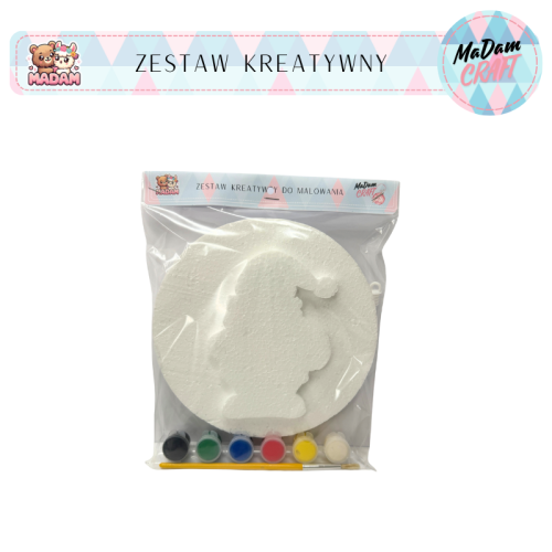 Zestaw kreatywny do malowania mikołaj koło Boże Narodzenie, Madam Creative