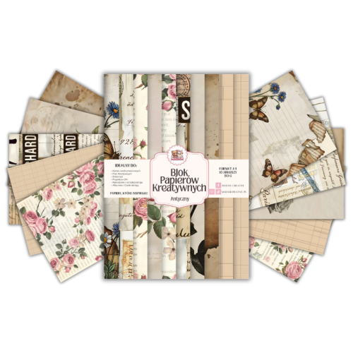 Blok Papierów Kreatywnych Antyczny – do Scrapbookingu i Journalingu MaDam Creative