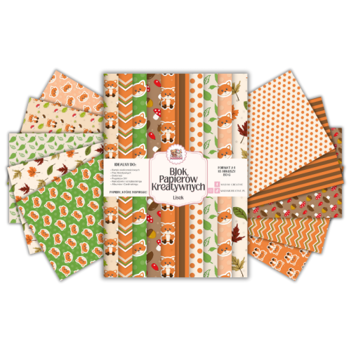 Blok Papierów Kreatywnych Lis – do Scrapbookingu i Journalingu MaDam Creative
