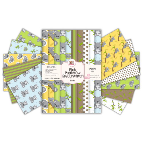Blok Papierów Kreatywnych Koala – do Scrapbookingu i Journalingu MaDam Creative
