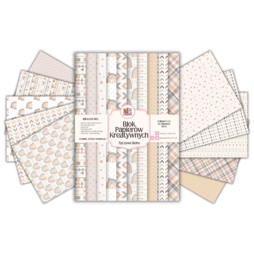 Blok Papierów Kreatywnych Tęczowe Boho – do Scrapbookingu i Journalingu MaDam Creative