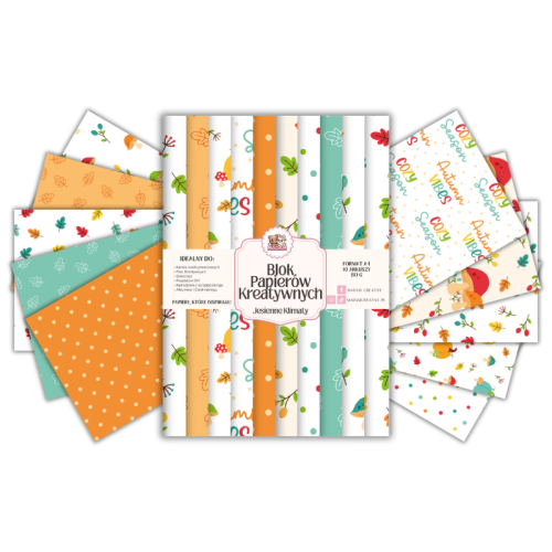 Blok Papierów Kreatywnych Jesienne Klimaty – do Scrapbookingu i Journalingu MaDam Creative