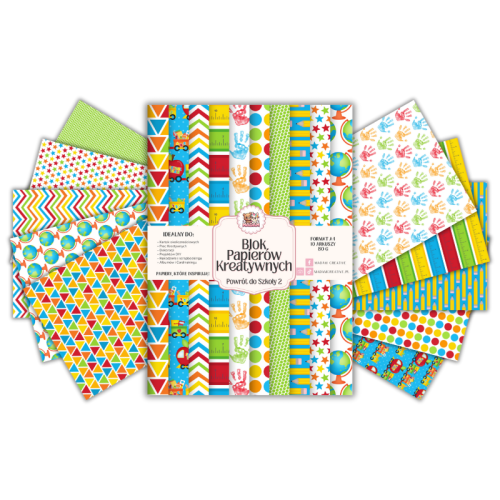 Blok Papierów Kreatywnych Powrót do Szkoły – do Scrapbookingu i Journalingu MaDam Creative