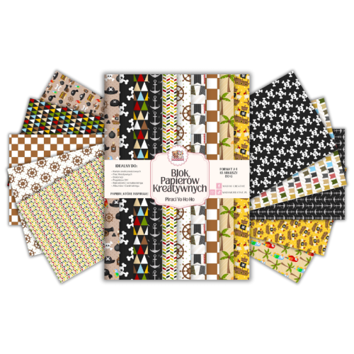 Blok Papierów Kreatywnych Piraci Yo Ho Ho – do Scrapbookingu i Journalingu MaDam Creative
