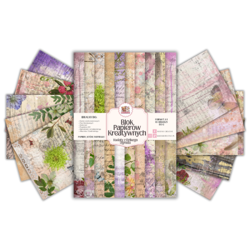 Blok Papierów Kreatywnych Kwiaty z Dzikego Ogrodu – do Scrapbookingu i Journalingu MaDam Creative