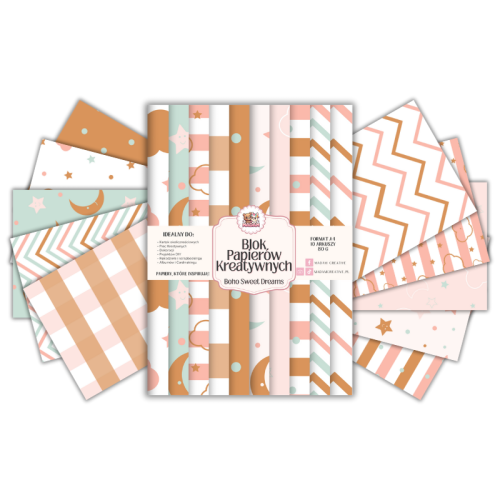 Blok Papierów Kreatywnych Boho Sweet Dreams – do Scrapbookingu i Journalingu MaDam Creative