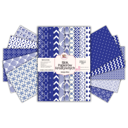 Blok Papierów Kreatywnych Indygo Blue – do Scrapbookingu i Journalingu MaDam Creative