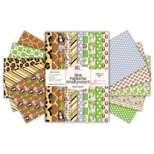 Blok Papierów Kreatywnych Dzika Natura – do Scrapbookingu i Journalingu MaDam Creative