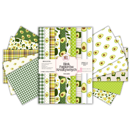 Blok Papierów Kreatywnych Avocado – do Scrapbookingu i Journalingu MaDam Creative